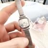 Топ Новейшие Роскошные Женские Часы Мода Стальной Ремешок Женские Квадратный Циферблат Кварцевые Наручные Часы Бамбуковый Ремешок Femme Красивые Подарки