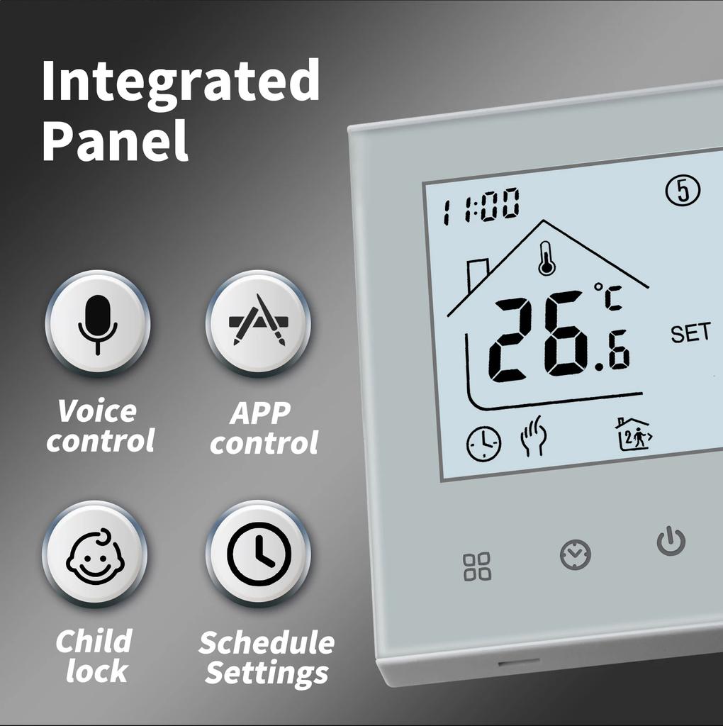 Tuya WiFi Smart Thermostat Temperature Controller for Electric Heating and Gas Boiler Touch Remote Control Works with Alexa Google Home