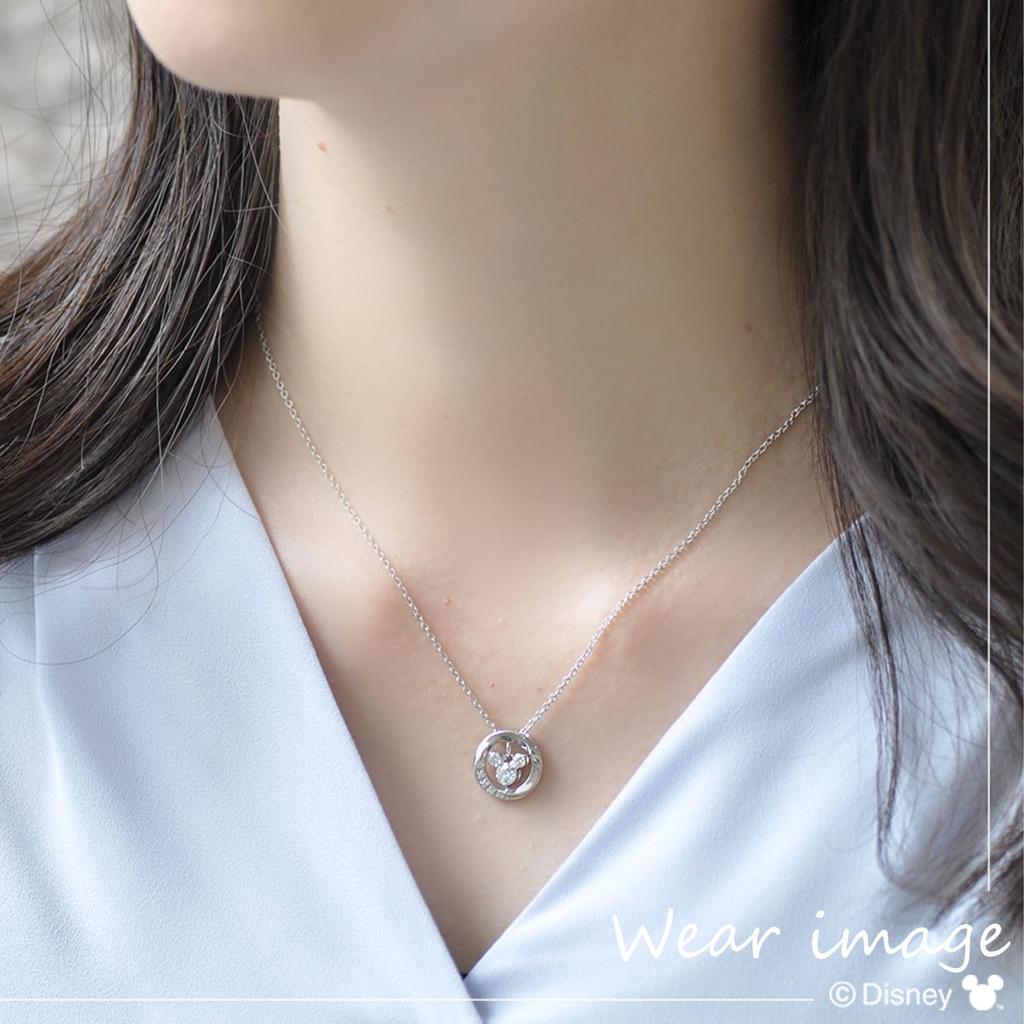 Ожерелье с подвеской Микки Мауса, ограниченное по размеру, круглое, серебряное, подарок на день рождения, Рождество VPCDST0001 [Disney]