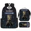 Luxury Popular Novelty Little Nightmares 3D Print 3pcs/Set pupil School Bags Laptop Daypack Backpack Lunch bag Pencil Case