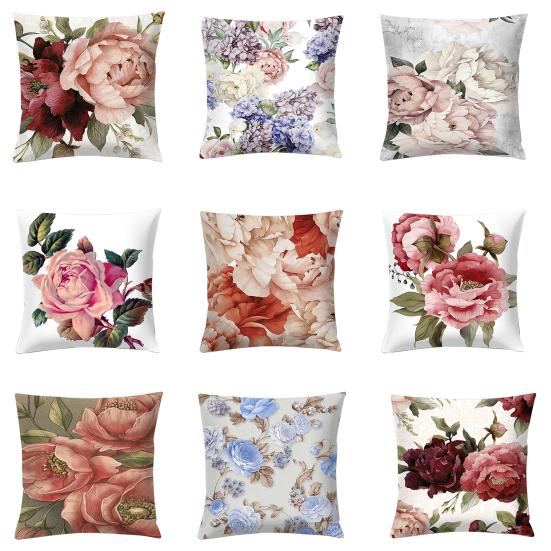 Cushion Case Pretty Breathable Lightweight Cushion Cover Soft Texture Floral Pattern Cushion Cover Cushion Slipcover for Sofa