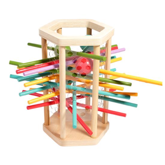 1 набор деревянных игральных костей с 35 палочками и 5 шариками для развития мелкой моторики, счета палочками, образовательной настольной игры для малышей и мальчиков и девочек в подарок