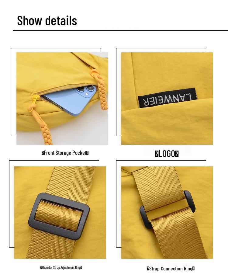 Легкая нейлоновая сумка кроссбоди: Модный дизайн в виде пельменя большой вместимости для женщин