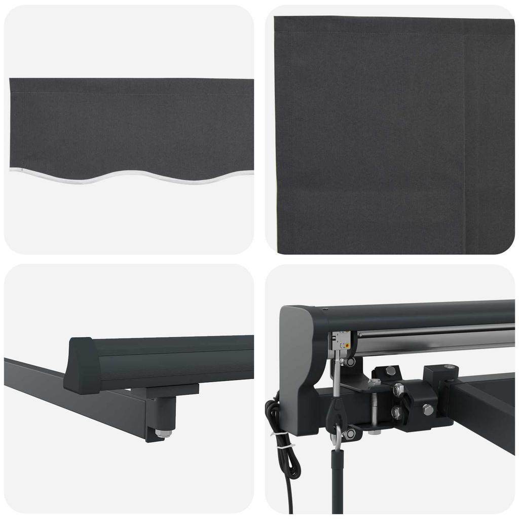 Retractable Awning Anthracite 300 x 250 cm