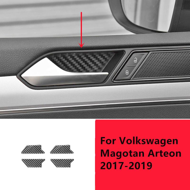 Наклейки для внутренней отделки автомобиля из углеродного волокна для Volkswagen VW Magotan Arteon 2017-накладка на центральную консоль автомобиля