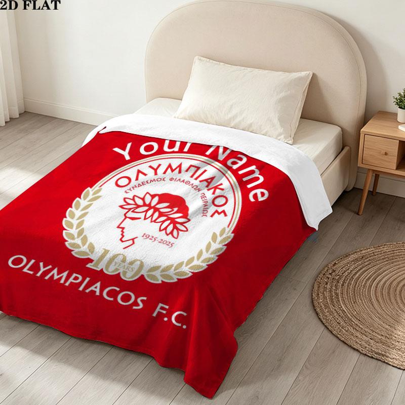 Custom Olympiacos F.C Blanket, High quality Comfortable for All Seasons, Home Decor, Warmth and Comfort
