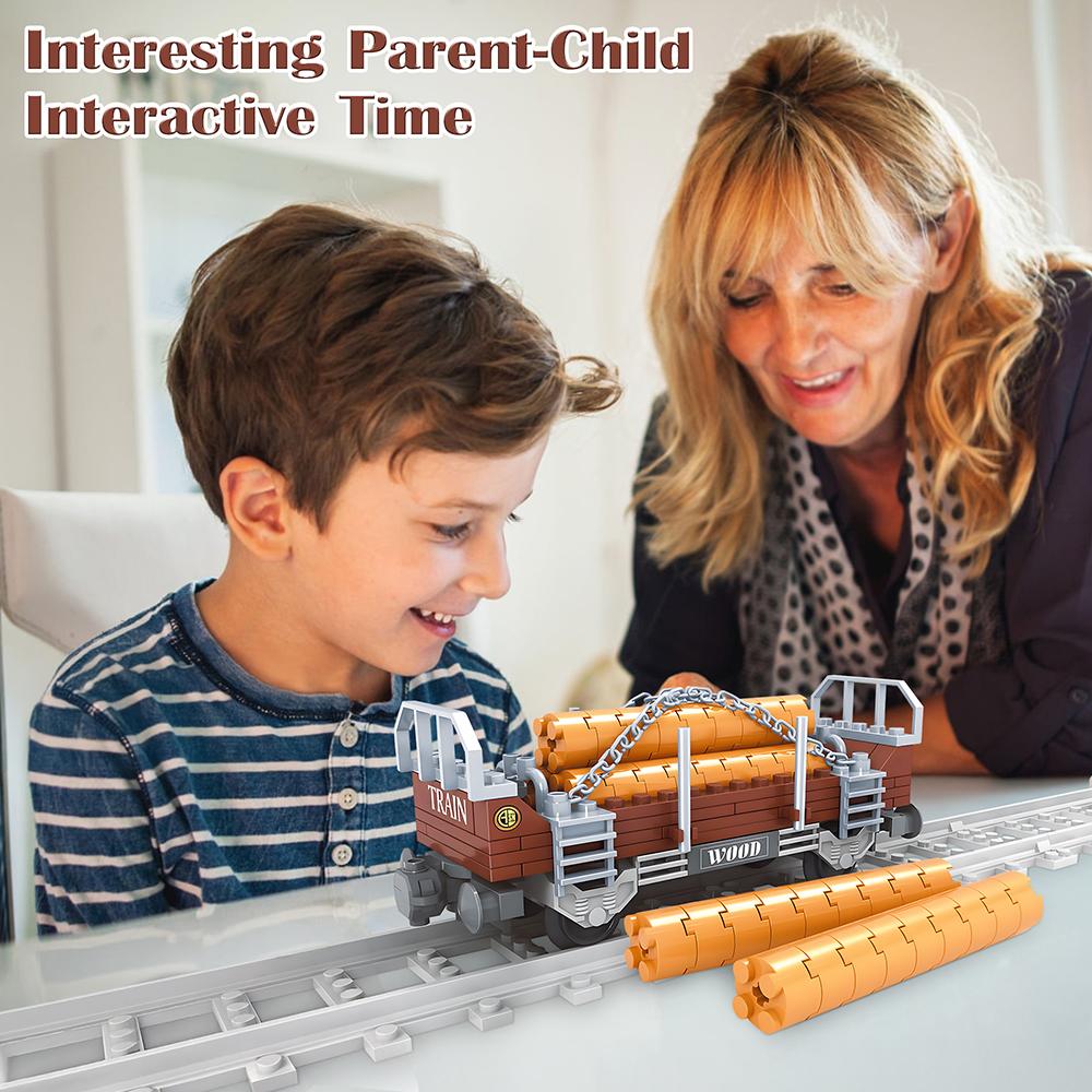 154 детали: деревянные вагоны, строительные блоки MOC, мелкие детали, игрушки, паровозы, игрушки для детей, подарки.