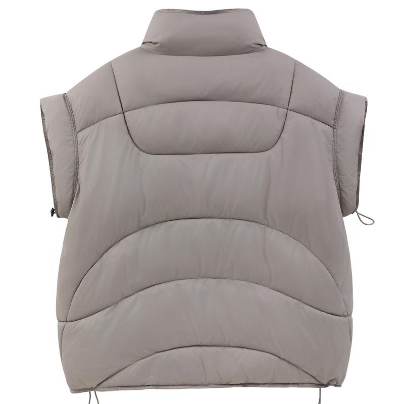 Модный зимний теплый жилет женский без рукавов парка повседневная толстая женская куртка