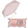 Mini Pink Folding Parasol with Wave Light UV Heat Suitable for Rain or Cute and Korean Wpc. Piping, 100% Blocking, 100% Protection, UPF50+,