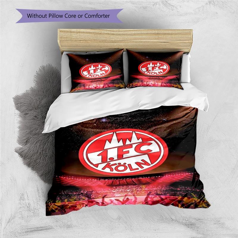 FC Köln Stadium Starry Sky Fans 3Pcs Bedding Set, Duvet Cover with 2 Pillowcases, Football Fan Bed Linens, No Comforter No Pillow Core