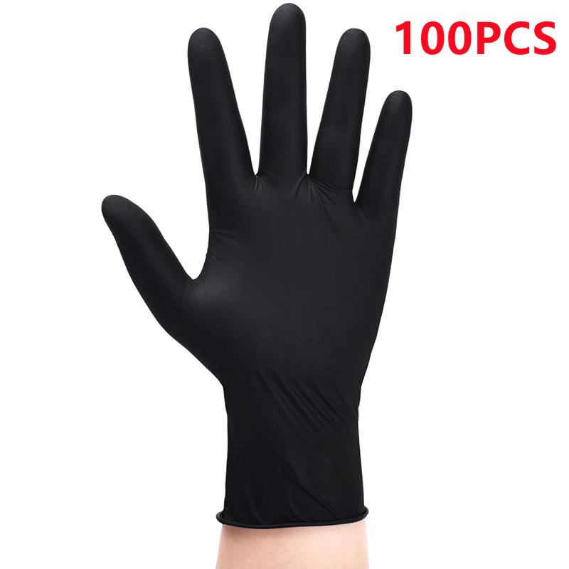 Black Nitrile Disposable Gloves 20/50/100PACK Latex Free Industrial Grade Household Gloves for Tattoo Hair Dye Cleaning Mechanic