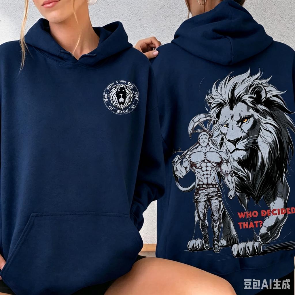Seven Deadly Sins Oversized Hoodie Men Women Streetwear Y2k Graphic Sweatshirt Hoodies Casual Loose Fleece Warm Female Male Clothing