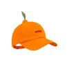 Cotton Orange Baseball Cap Peaked Creative Orange Cap Versatile Embroidered Letter Hat  Street