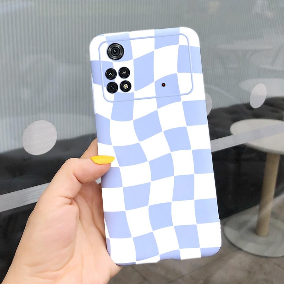 Чехол для Xiaomi Poco M4 Pro Милый узор Конфетный цвет Чехол для телефона Для Poco M 4 M4 Pro 5G 4G PocoM4 Мягкий силикон ТПУ Задняя крышка