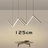 Modern LED Chandelier 125CM Black Gold Strip Dining Room Lamps For Living Room Bar Kitchen Bedroom Indoor Decor Led Fixture