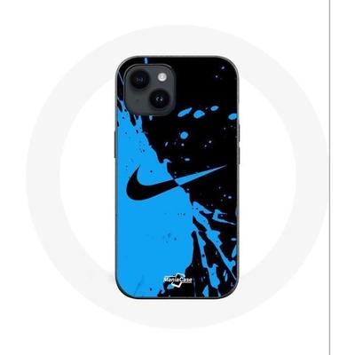 Coque - Nike - Iphone 14 Plus - Souple - Bleu Et Noir - Logo
