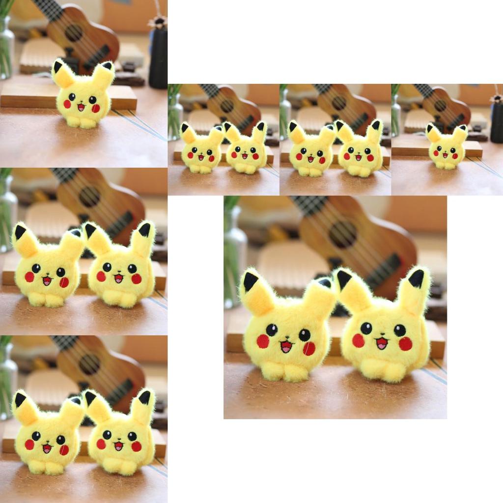 Adorable Pikachu Plush Keychain Soft Short Plush Toy Cute Bag Pendant