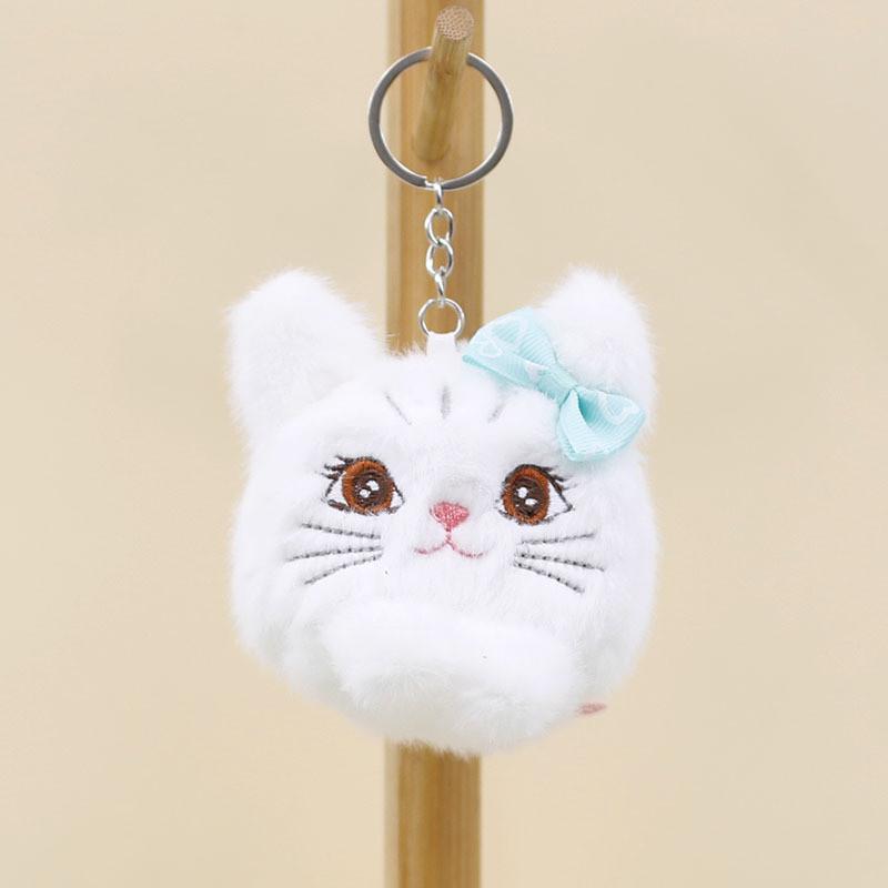 Adorable Cute Plush Cat Keychain Charming Kitty Doll Couple Bag Pendant