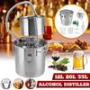 12//20/33L Stainless Steel Distiller Home Brew Moonshine Alcohol Copper Distillery Boiler Water Essential Oil Brewing