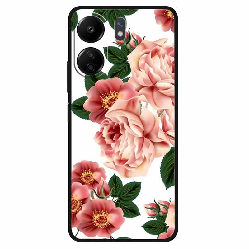 Funda For Xiaomi Poco C65 Case Soft Lion Wolf Black Shockproof Back Cover for Poco C65 C 65 Soft Case Poco C65 Cool Soft Bumper
