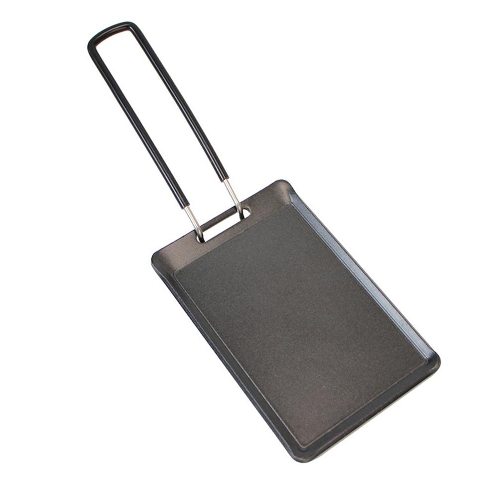 Compact BBQ Grill Pan Iron Barbecue Plate Durable Roasting Pan Outdoor Use