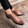 Модная мужская повседневная обувь дерби, деловая обувь для платья, классические оксфорды с тройным швом, офисная обувь для джентльмена для работы, роскошная свадебная обувь