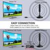 Black Upgraded TV Antenna Digital HD Antenna Indoor HDTV 1080P 100M Signal Range