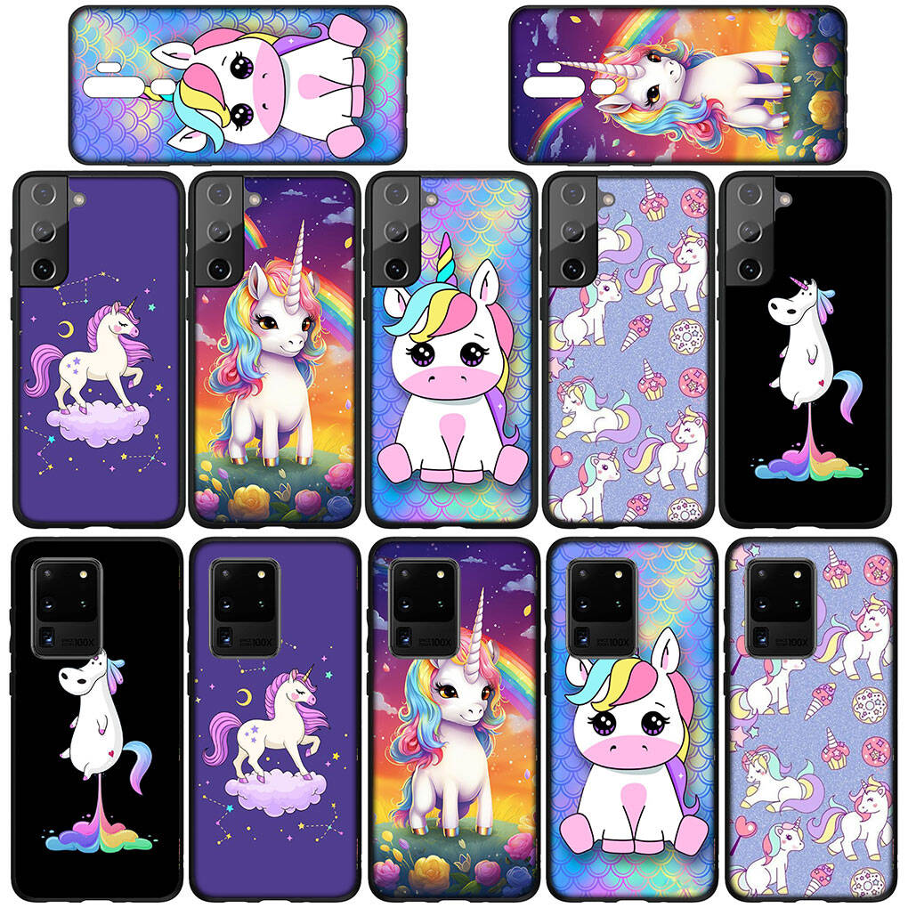 for Samsung Galaxy S25 S24 S23 iPhone 17 16 15 Xiaomi Redmi Note 14 13 12 11 Plus Pro Max XR A37 Phone Case Wallpaper Unicornl Horse OPPO Huawei Cover