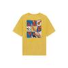 Skateboard Series Cartoon Print Round Neck Letter Loose Short Sleeve T-Shirt Unisex Tops Citrus-Yellow AHSSB93-2