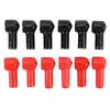 12Pcs Battery Terminal Boot Insulating Cover 6 Red 6 Black Cable Lug Protector Cover Cap for Vehicle Marine Commercial