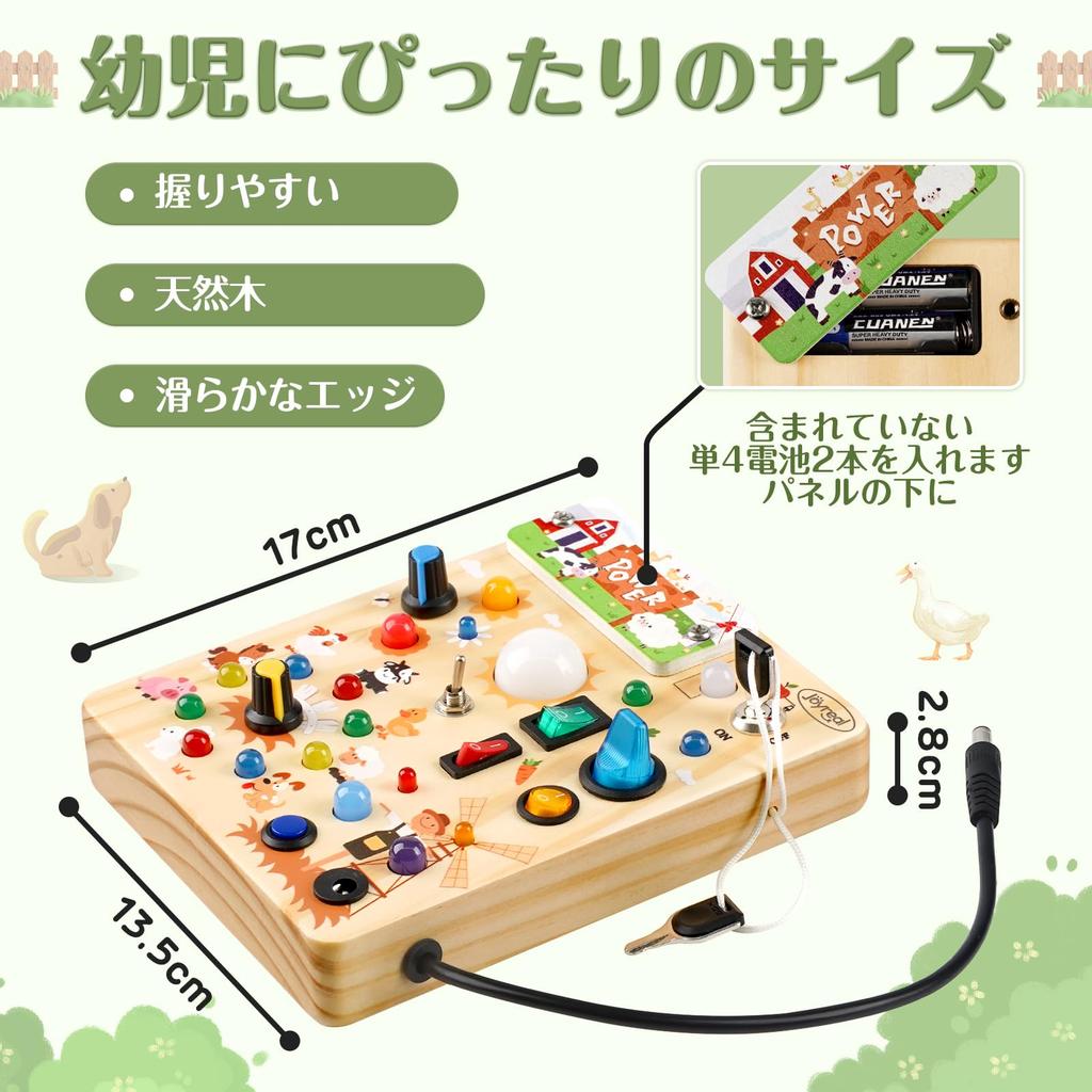 Joyreal Монтессори Развивающая доска, Подарок на 1-й, 2-й и 3-й день рождения для мальчиков и девочек (Ограниченный выпуск)