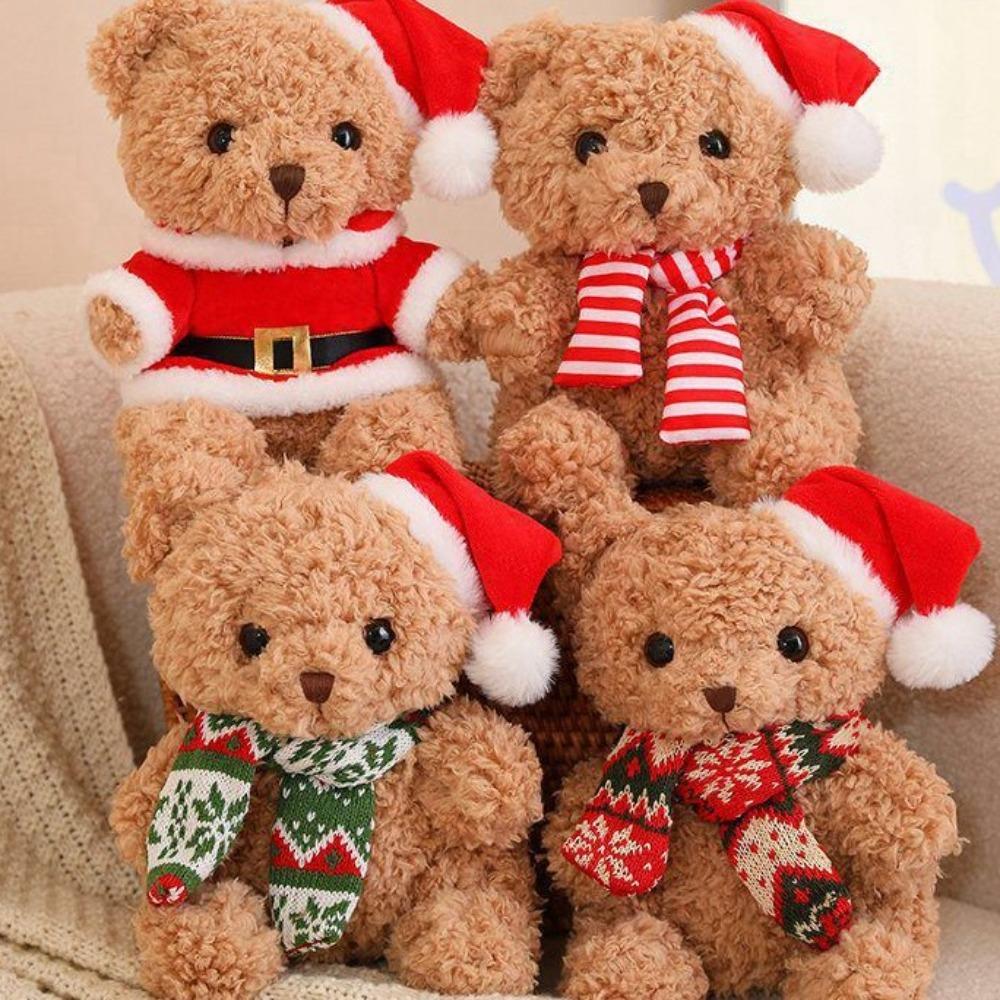 Soft Scarf Bear Kawaii Plush Toys Dress Up Bear Stuffed Doll  Party Supplies