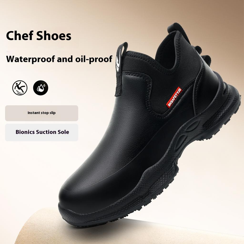 Men Women EVA Chef Shoes Non-slip Waterproof Oil-proof Shoes Comfortable Workers Leather Outdoor Fishing Chef Boots