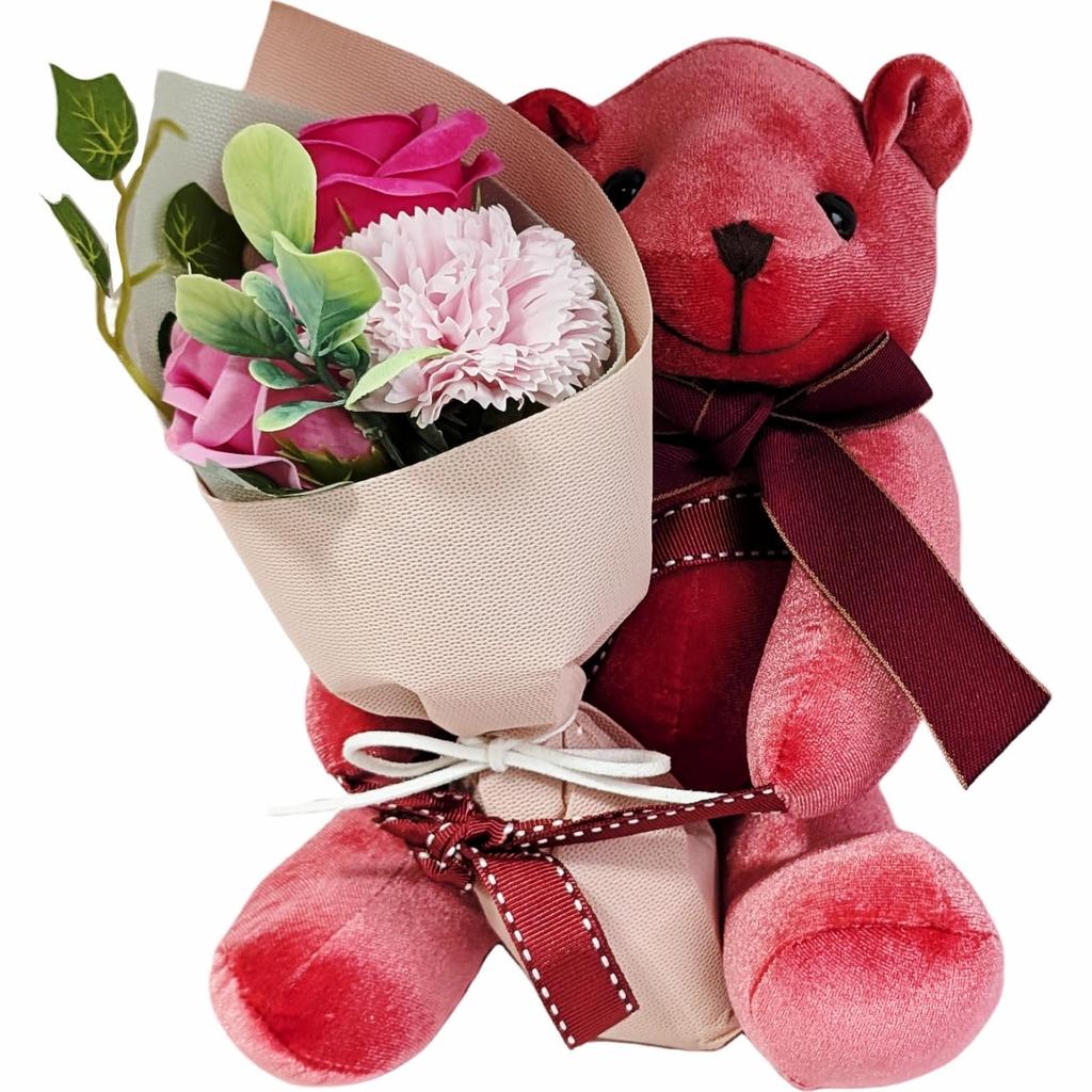 Q-FLA Elegant Bear DP Plush Teddy Bear, Fluffy Animal Bear, Perfect Gift for Celebrations, 753855