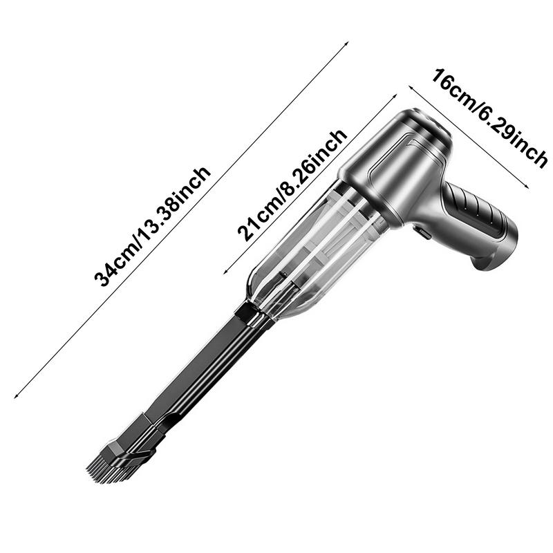 Пылесос для автомобиля 120 Вт Компактный пылесос для дома и автомобиля, быстрая зарядка, пылесос с несколькими насадками и сумкой для хранения для ковров в салоне автомобиля