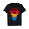 80s Flamingo Sunset Sea Retro Party For Unisex And Unisex T Shirt Vintage Versatile Stretched Graphic Unisex Streetwear