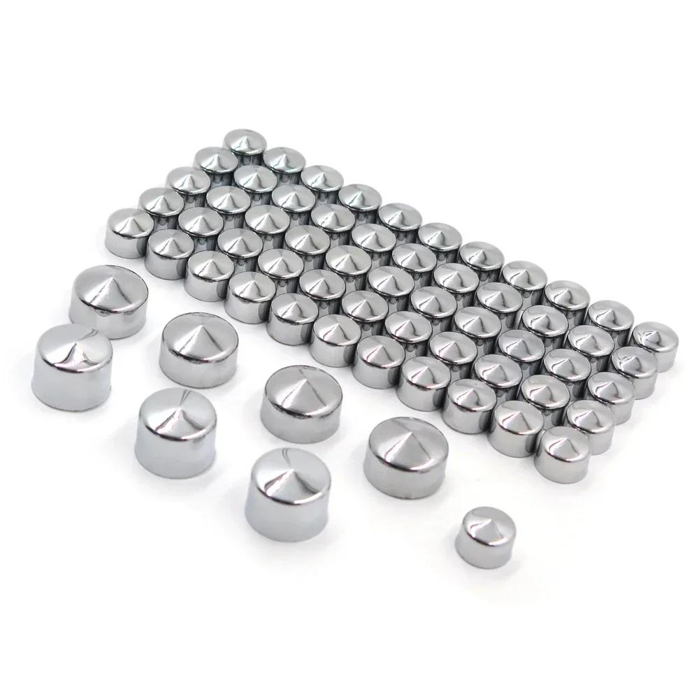 Motorcycle Parts 63pcs Chrome Caps Cover Kit for 2004-2015 Harley Sportster Engine & Misc Bolt Nut