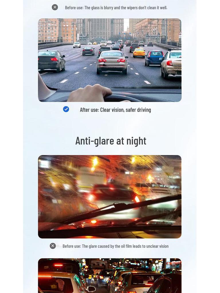 Мощный очиститель масляной пленки с лобового стекла и водоотталкивающая пенка