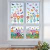 Flower Butterfly Window Stickers Plant Home Living Room Children's Kindergarten Glass Decoration Electrostatic Spring and Summer Window Stickers