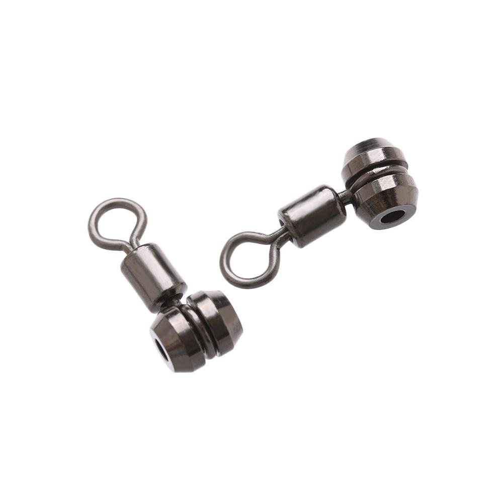 Portable Durable Stainless Steel Solid Rings Tackle Fishing Rolling Swivels Connector Ball Bearing