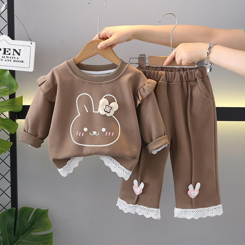 Kids Casual Long-Sleeve Set, Comfortable Daily Wear Outfits