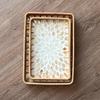 Набор rectangular корзин для хранения риса из шелухи риса, цвет 'Шампанское Лист'