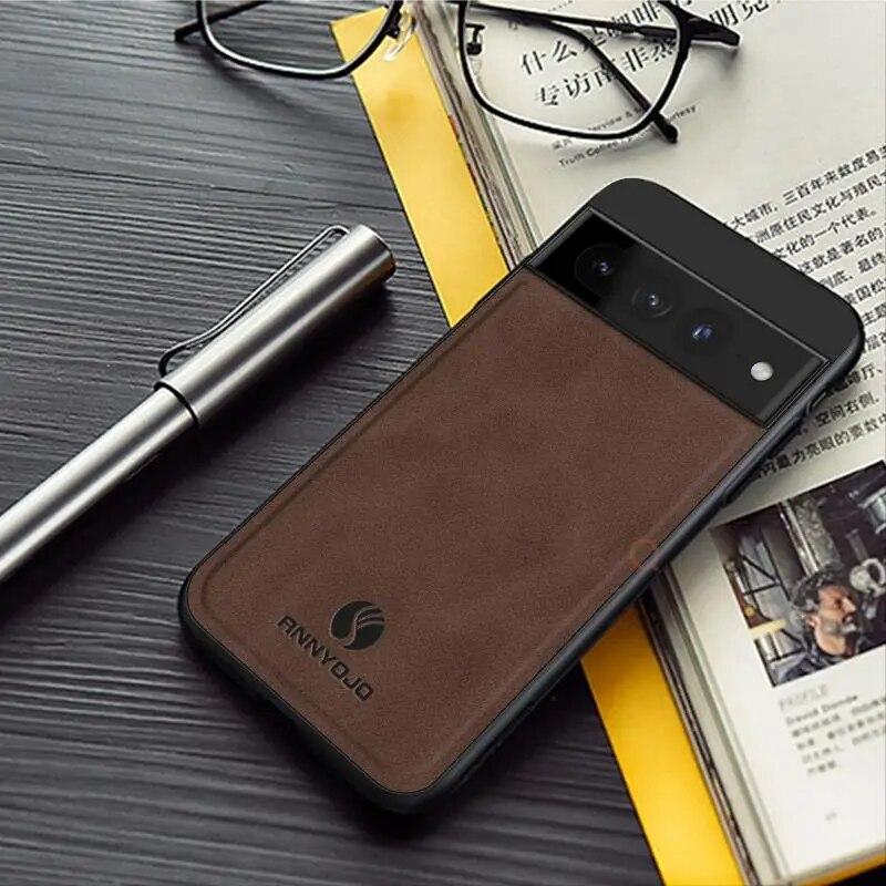 Чехол из овчины для Google Pixel 7 6 8 Pro 7A 6A, роскошный мужской деловой винтажный магнитный чехол на заднюю панель Pixel7 Pixel8 7pro 8pro