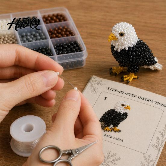 Набор для поделок из бисера «Животные» DIY 3D Маленькие бисерные поделки Милый набор «Паук Осьминог» Орангутан Птица Искусство для начинающих Взрослых Семейный проект Декор для дома