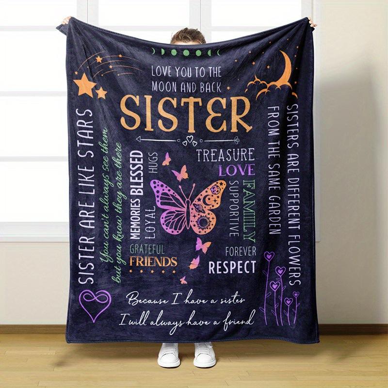 Warm Gift For Sister Flannel Blanket Lunch Break Blanket Digital Printed Blanket