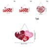 Heart Flower Paper Door Hanger Party Decor For Valentines Day Celebration
