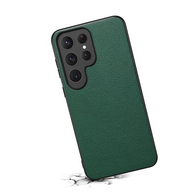 Для Samsung Galaxy S23 Ultra Чехол из ПУ кожи с текстурой теленка, ударопрочная телефонная накладка
