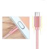 Micro USB Cable - Phonillico® - Braided Nylon - Pink - Compatible Samsung Galaxy