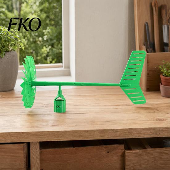 3D Printed Windmill Garden with Weathervane, Colorful Outdoor Yard Stake Hollow Wind Spinner Spinning Blades, UV-Resistant Ornament for Lawn