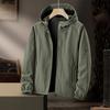 Sports and Casual Jackets for Men Spring and Autumn Outdoor Thin Windbreaker Middle-aged Windproof Waterproof Versatile Hooded Jacket for Men